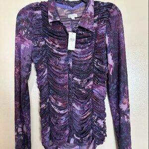 BNWT! Pilcro Collared Mesh Buttondown Shirt